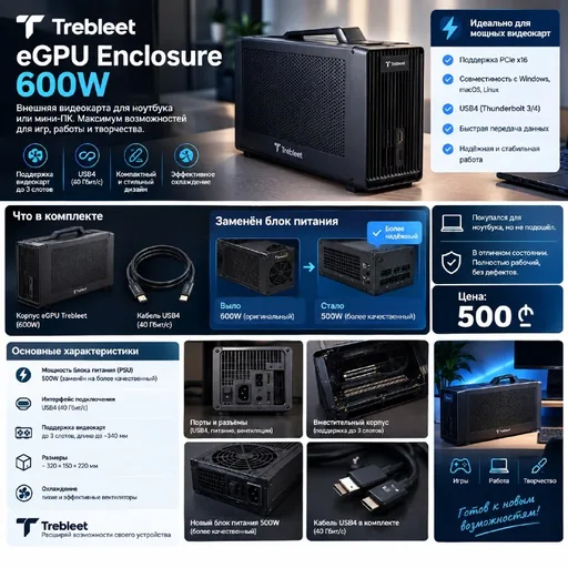 Кейс для eGPU Trebleet USB4