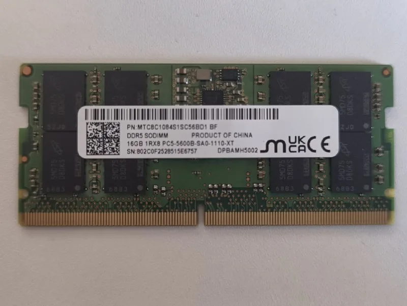 16GB DDR5 SODIMM 1