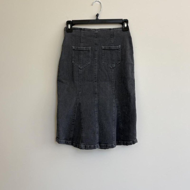 Черный свитер из альпаки Sportmax, Джинсовая юбка Paloma Wool 10