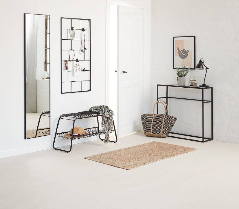 Зеркало Jusk 40х160см черная рама 3