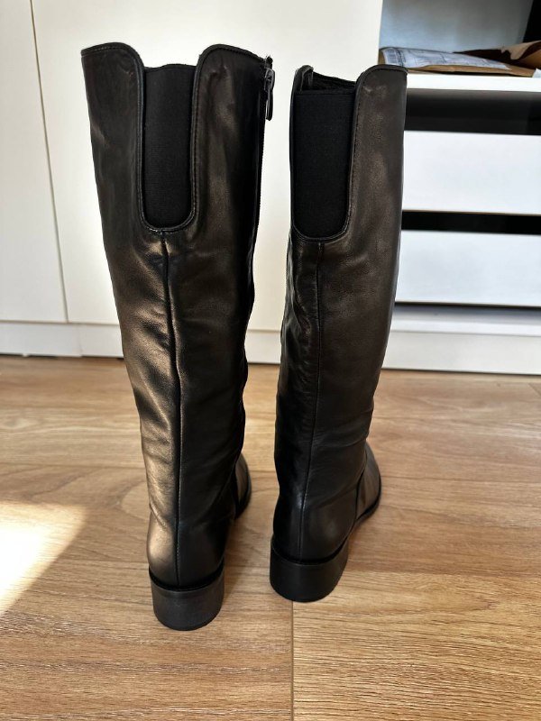 Кожаные женские сапоги размер 38 4