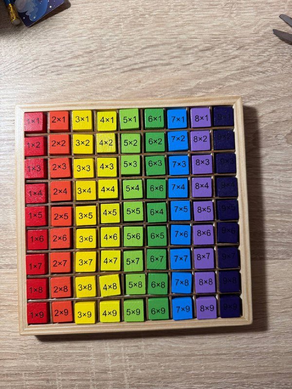 Деревянная головоломка тренажер Таблица умножения