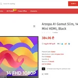 Переносной монитор 14" FHD IPS Type-C Mini HDMI 2