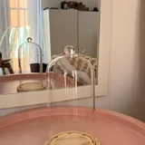Стеклянный клош на деревянной подставке 2