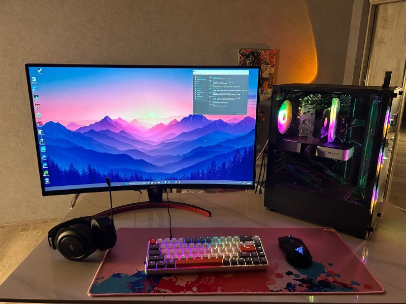 Игровой ПК с монитором 144 Гц и периферией