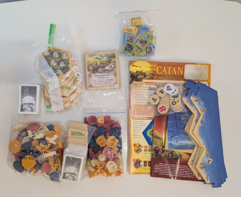 Настольная игра Catan с дополнением города и рыцари