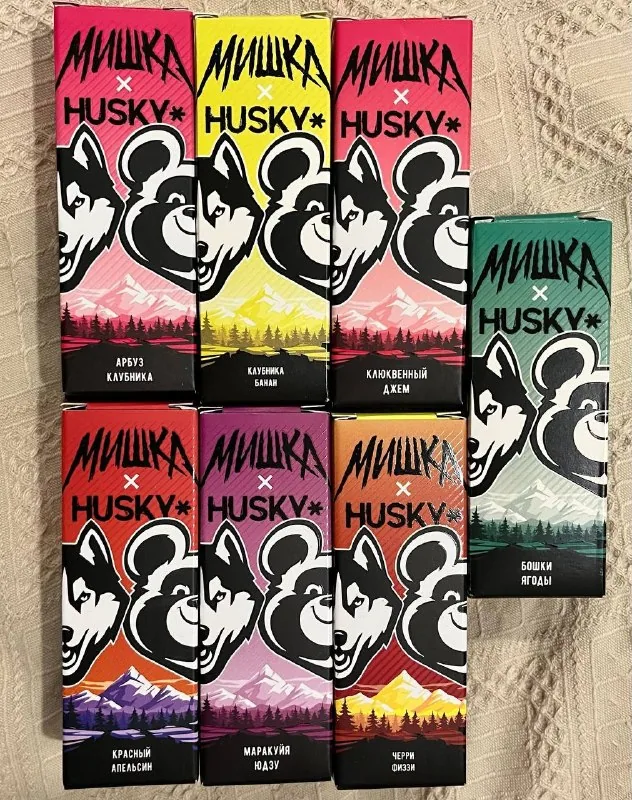 Жидкости для вейпа Мишка Хаски, разные вкусы
