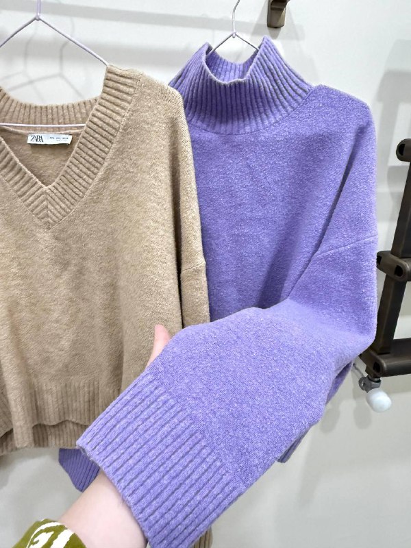 Свитера ZARA теплые, тонкий свитер 3