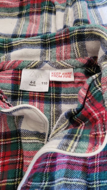 Детская пижама фланель Zara 110 см, 4-5 лет 4