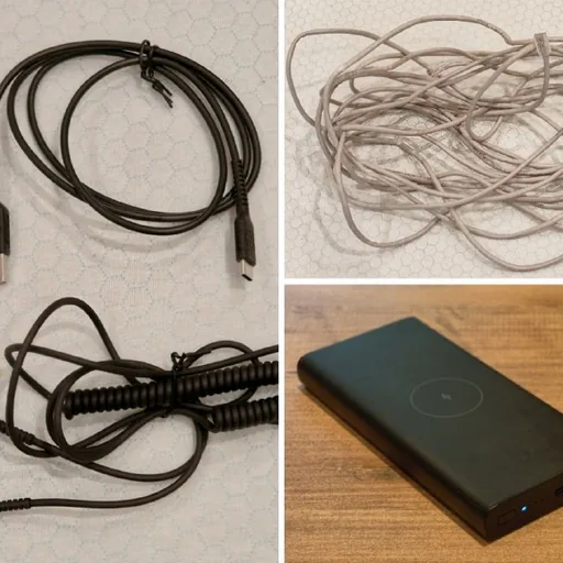 Пауэрбанк Xiaomi, кабели