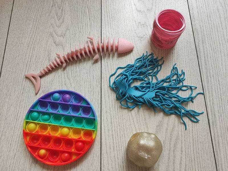 Тактильный набор, поп-ит, жмякалки, пружинка