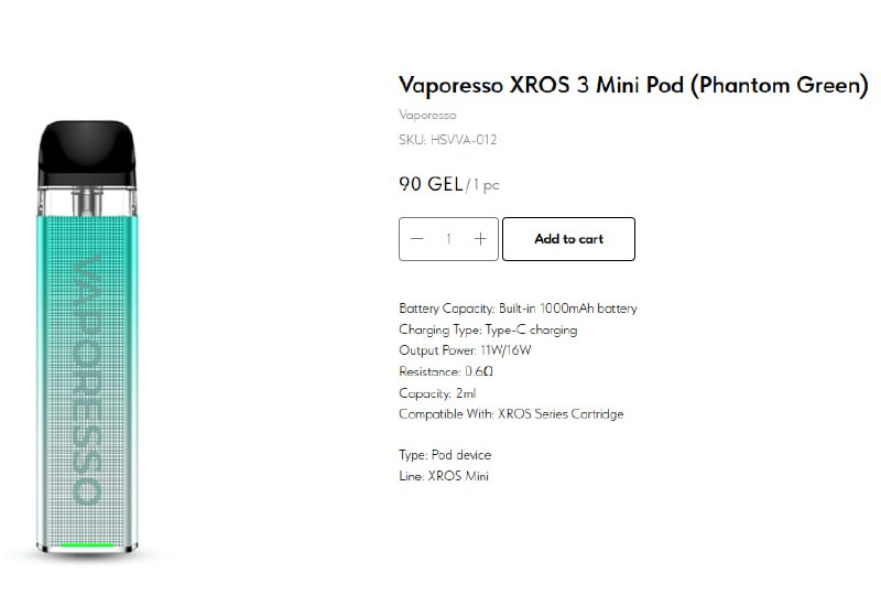 Vaporesso Xros 3 Mini вейп под электронка 4