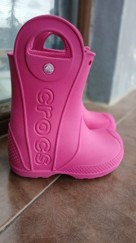 Резиновые сапоги Crocs розовые