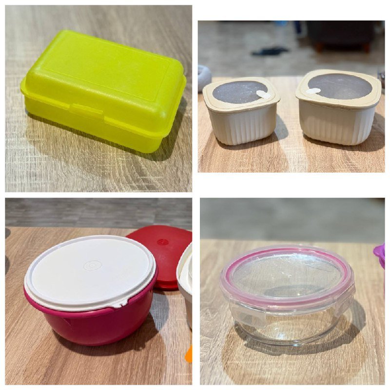 Контейнеры Tupperware, стеклянные, миска керамическая, дуршлаг, рюмки стекло