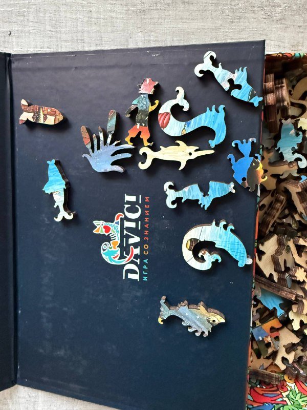 Фигурные пазлы Дависи деревянные 3