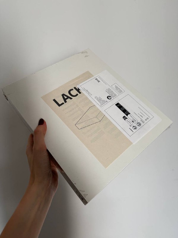 Белая полка IKEA lack