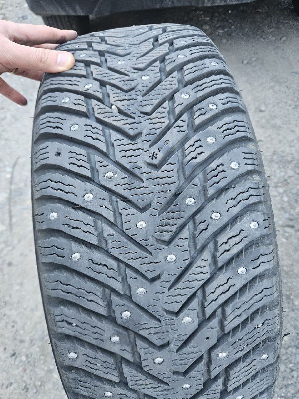 Резина Nokian Nordman 8 зимняя шипованая 205/65 R16 4 колеса 2
