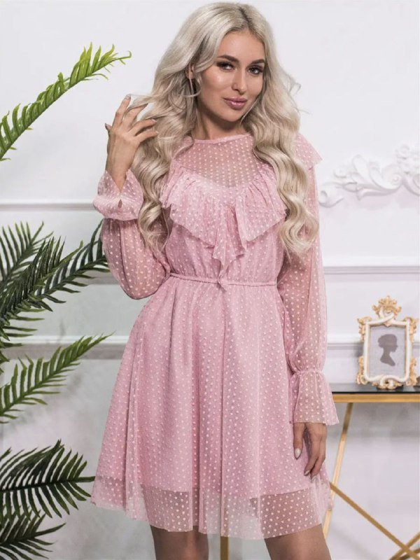 Нарядное платье пудрового цвета размер 46