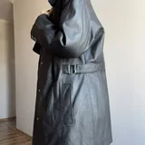 Черный кожаный плащ 1