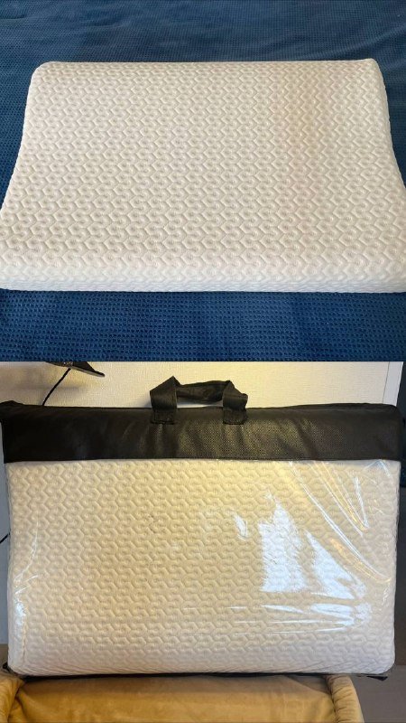 Подушка из пенополиуретана 60x40см с наволочкой