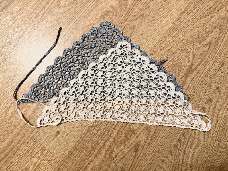 Нежные вязаные косыночки ручной работы 4