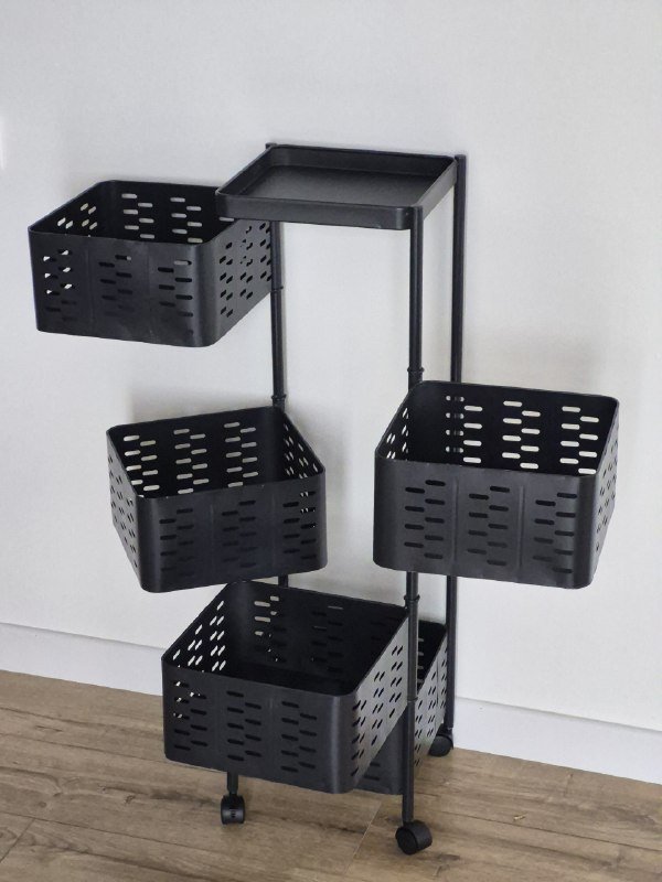 Металлический раскладной стеллаж этажерка 2