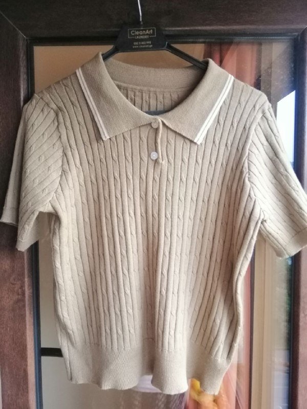 Футболка Поло новая бежевая