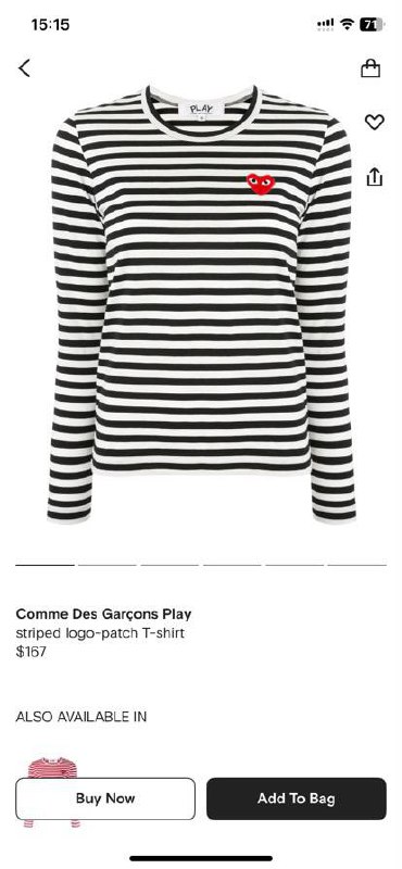 Лонгсливы Comme Des Garsons Play, размеры S и M