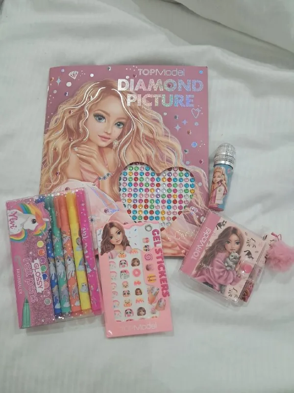 TOPModel набор, Diamond Picture, фломастеры, наклейки