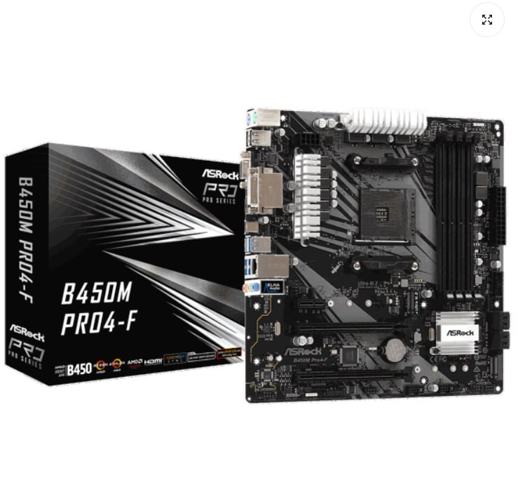 материнская плата ASRock B450M Pro4-F