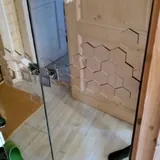 Зеркальный декор соты на стену 2