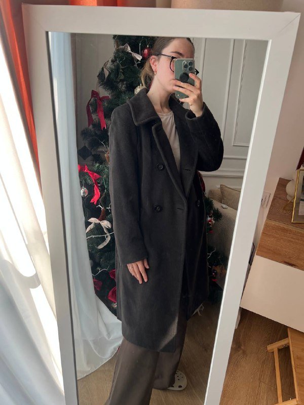 Пальто Marella шоколадного цвета S-M 2