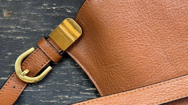 Сумка из натуральной кожи Coccinelle карамельного цвета 4