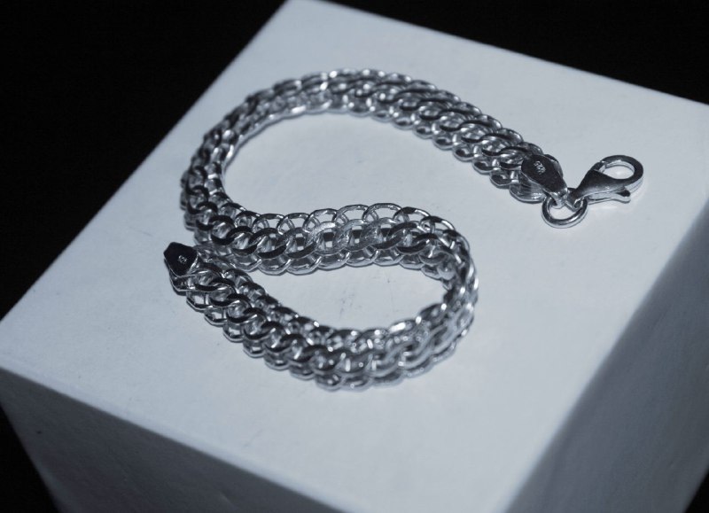 Серебряные мужские браслеты 925 пробы 2