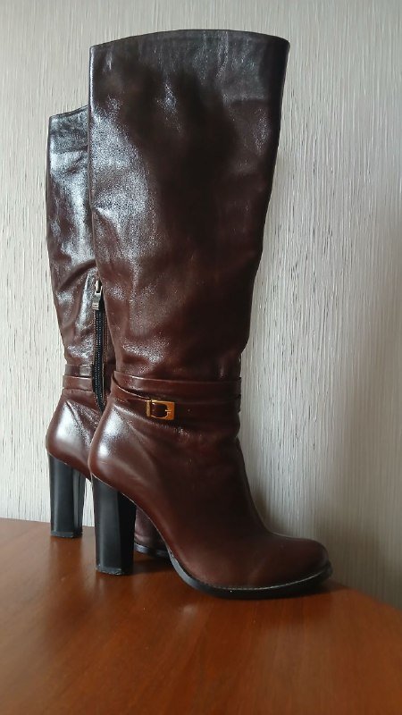 кожаные сапоги, размер 37 2