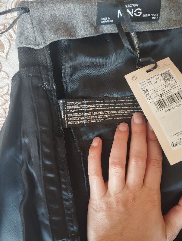 Юбка-шорты новая с боковыми карманами шерсть 60%