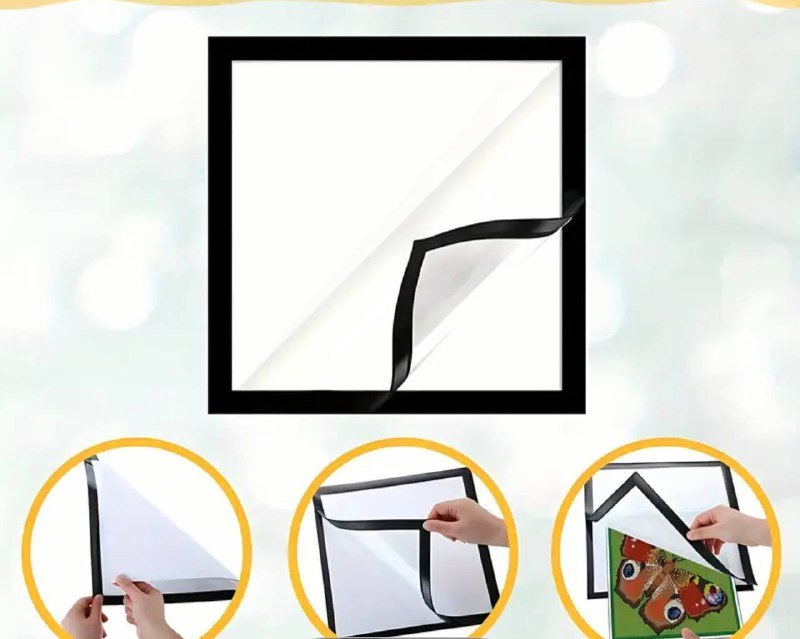 Набор 2 защитных магнитных рамок для алмазной живописи 30x30 см 2
