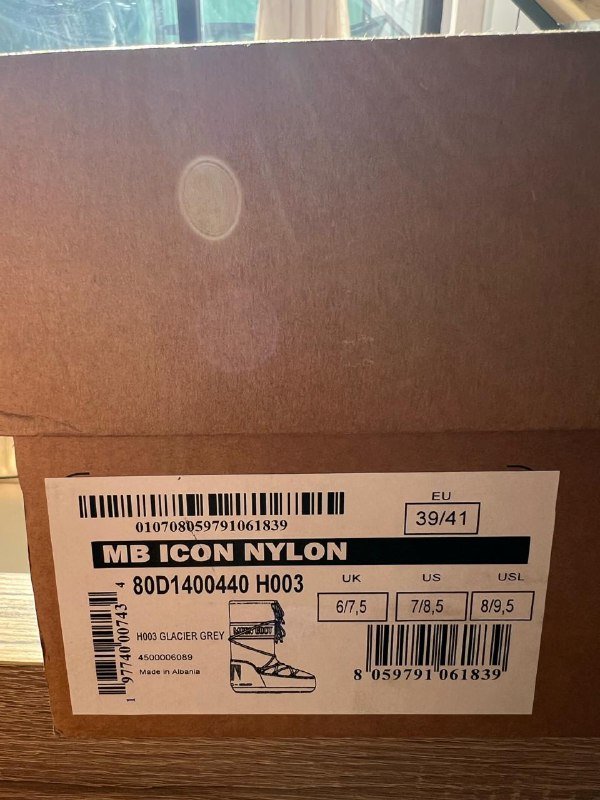 Moon Boot ICON серые нейлоновые ботинки EU 39-41 4