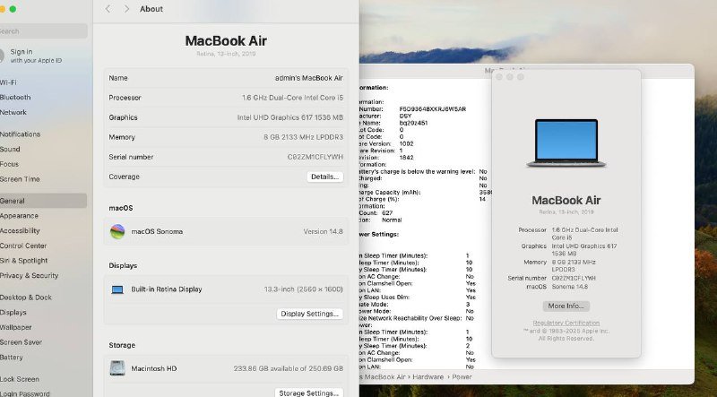 Macbook Air 2019 i5 8/256GB с зарядкой 2