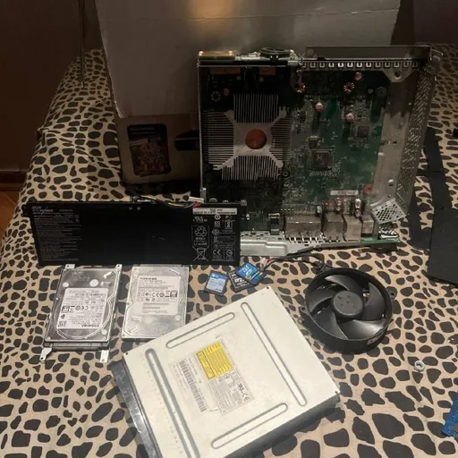 HDD, дисковод Xbox, кулер, плата Xbox, батарея Asus