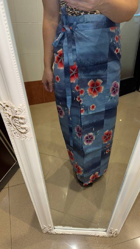 Кимоно юбка на запахе и кофта из Японии 3