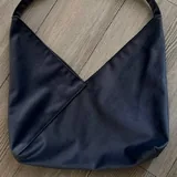 Gray suede-like shopper bag 1