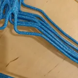 Стеклянный столик, стол из фанеры, вешалки, стеллаж 8