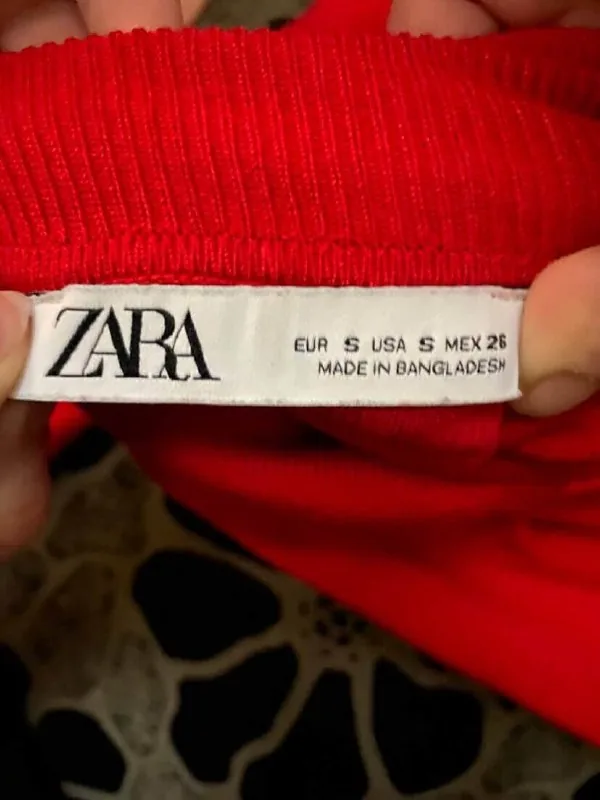 Красный топ ZARA 1