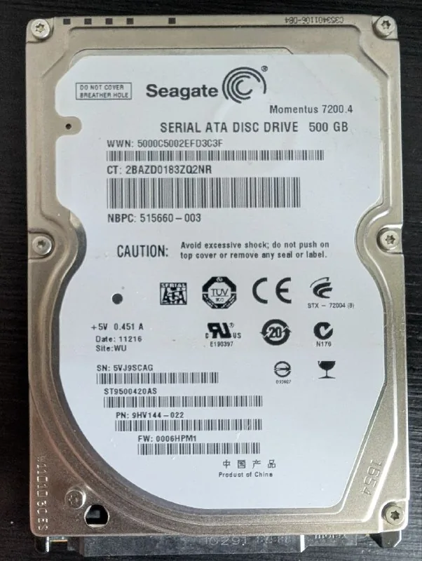 Жёсткий диск Seagate 500 ГБ