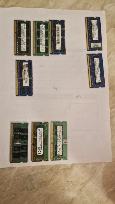 DDR3 2GB, DDR3 4GB, DDR3 8GB, DDR4 4GB, DDR4 8GB оперативная память