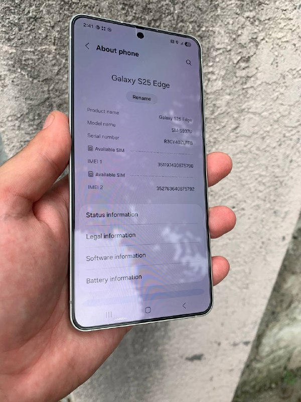 Samsung S25 Edge 12/256 Titanium Ice Blue 3