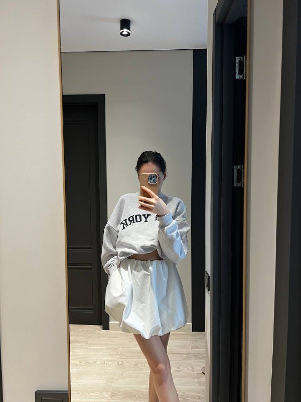 Юбка Zara белая с карманами, размер S-M