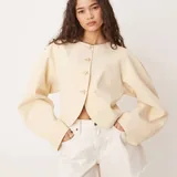 ASOS льняной, кремовый и чёрный жакеты 4