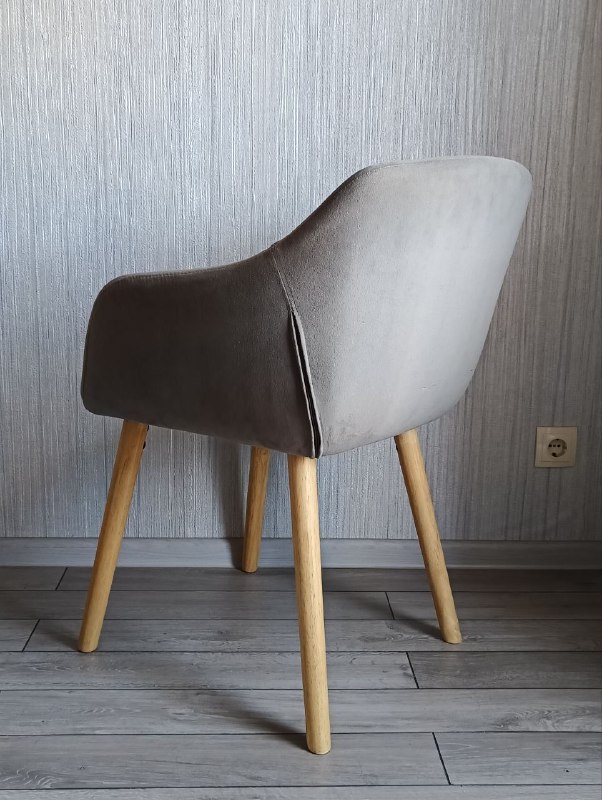 Стул JYSK ADSLEV grey velvet 2